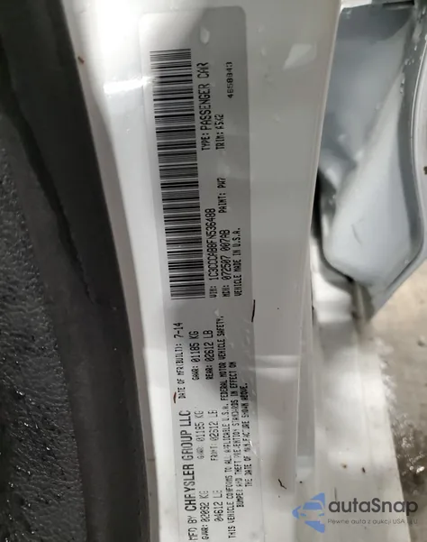 2015 Chrysler 200 Limited z USA, uszkodzony, nr VIN 1C3CCCAB8FN536488